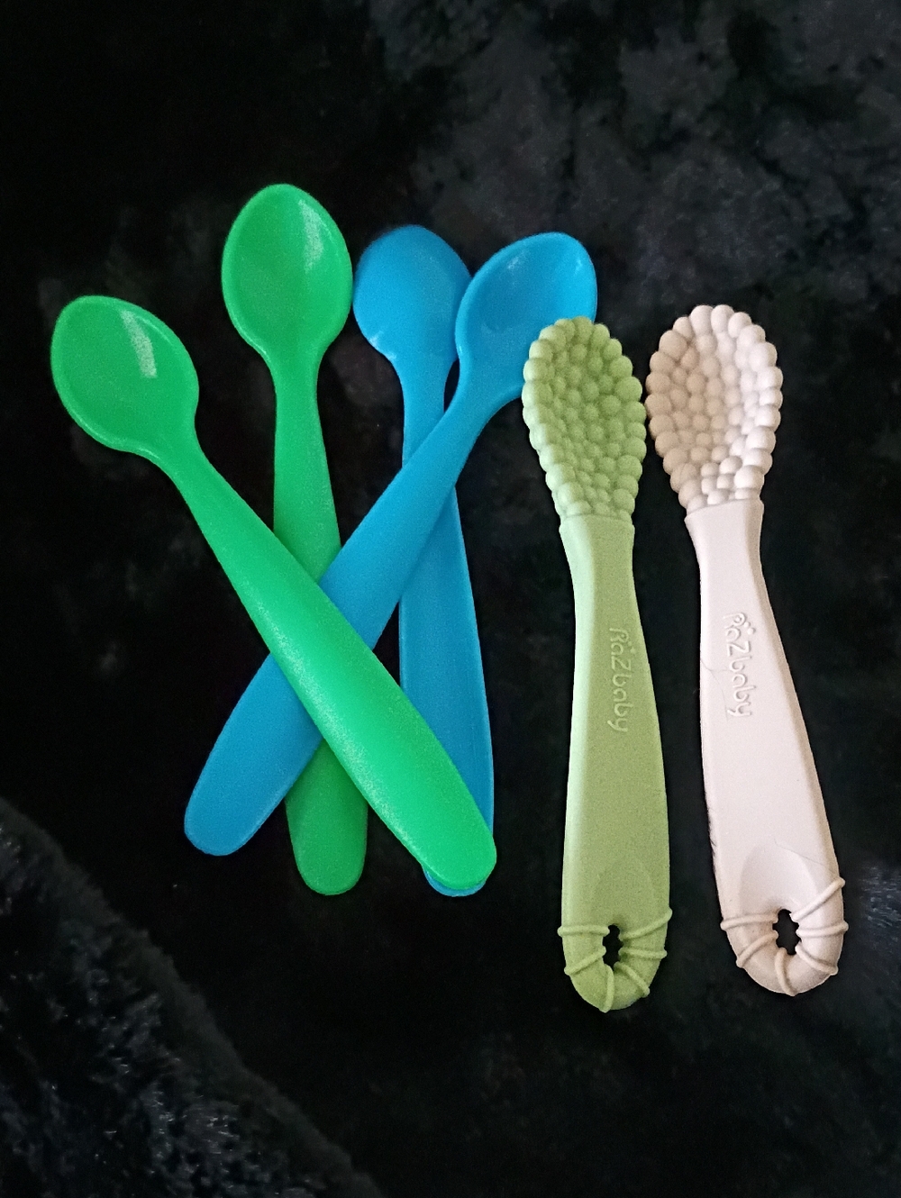 Angel of Mine And RaZbaby RaZberry Silicone Training Infant Spoons Set